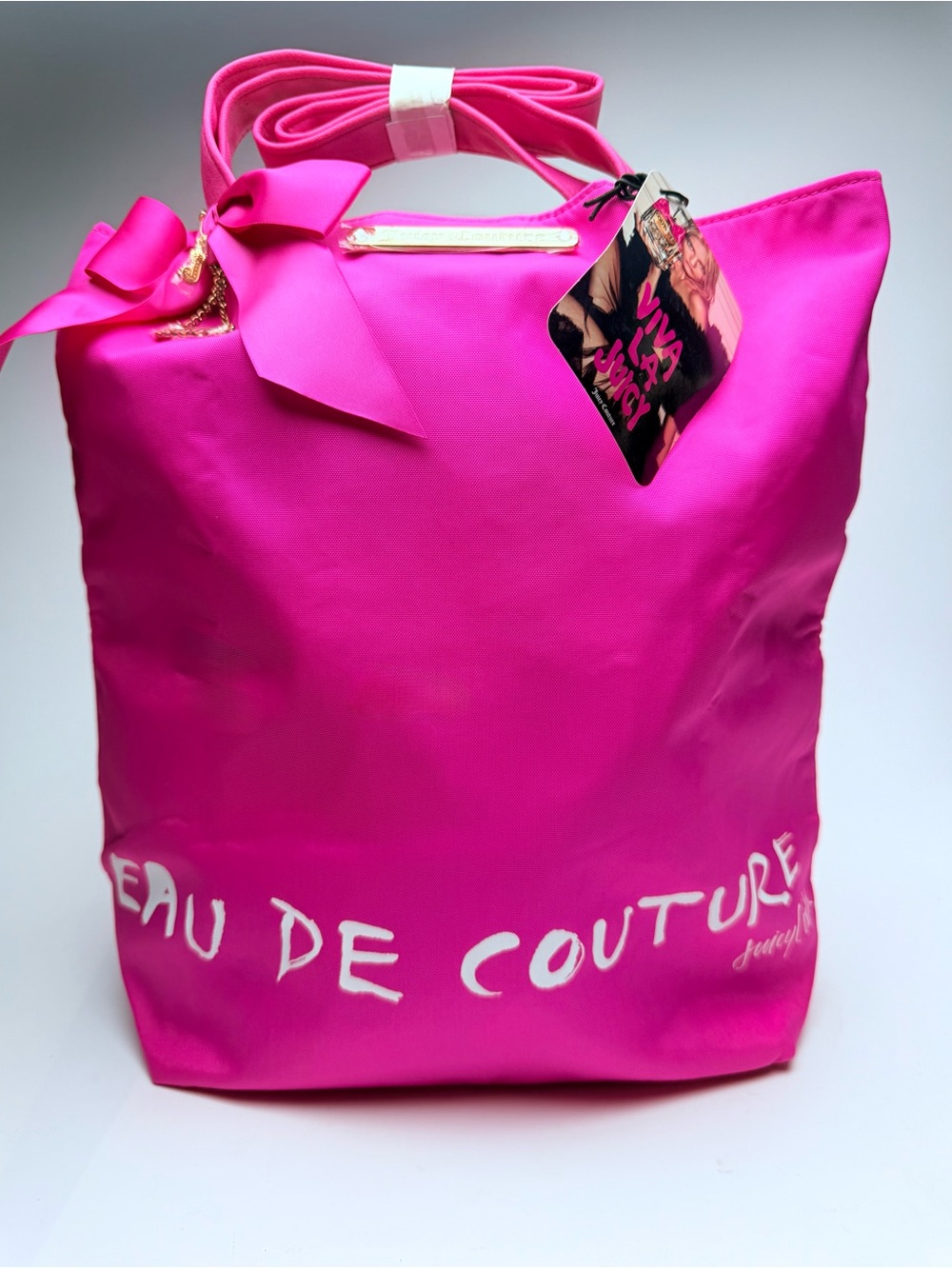Juicy Couture" Hot Pink 'Eau De Couture Tote Bag NWT